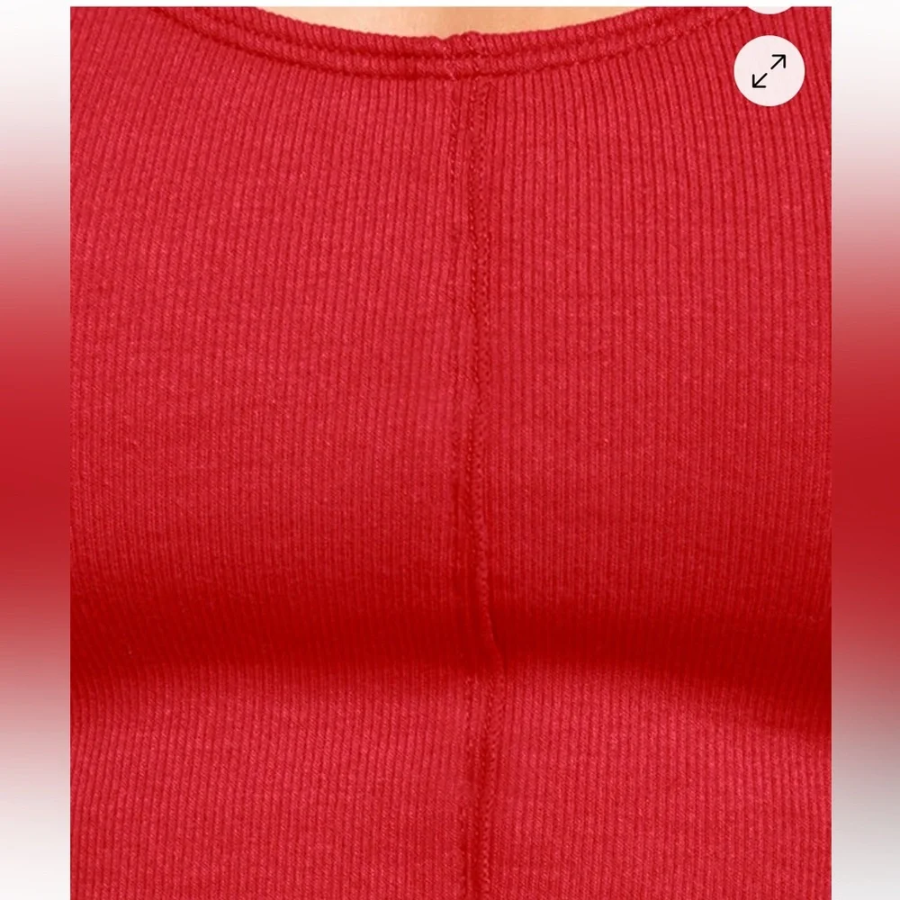Red Hot! NWT Free People Flipside Cami Tank Red Lace- Sz. MED - Picture 4 of 10